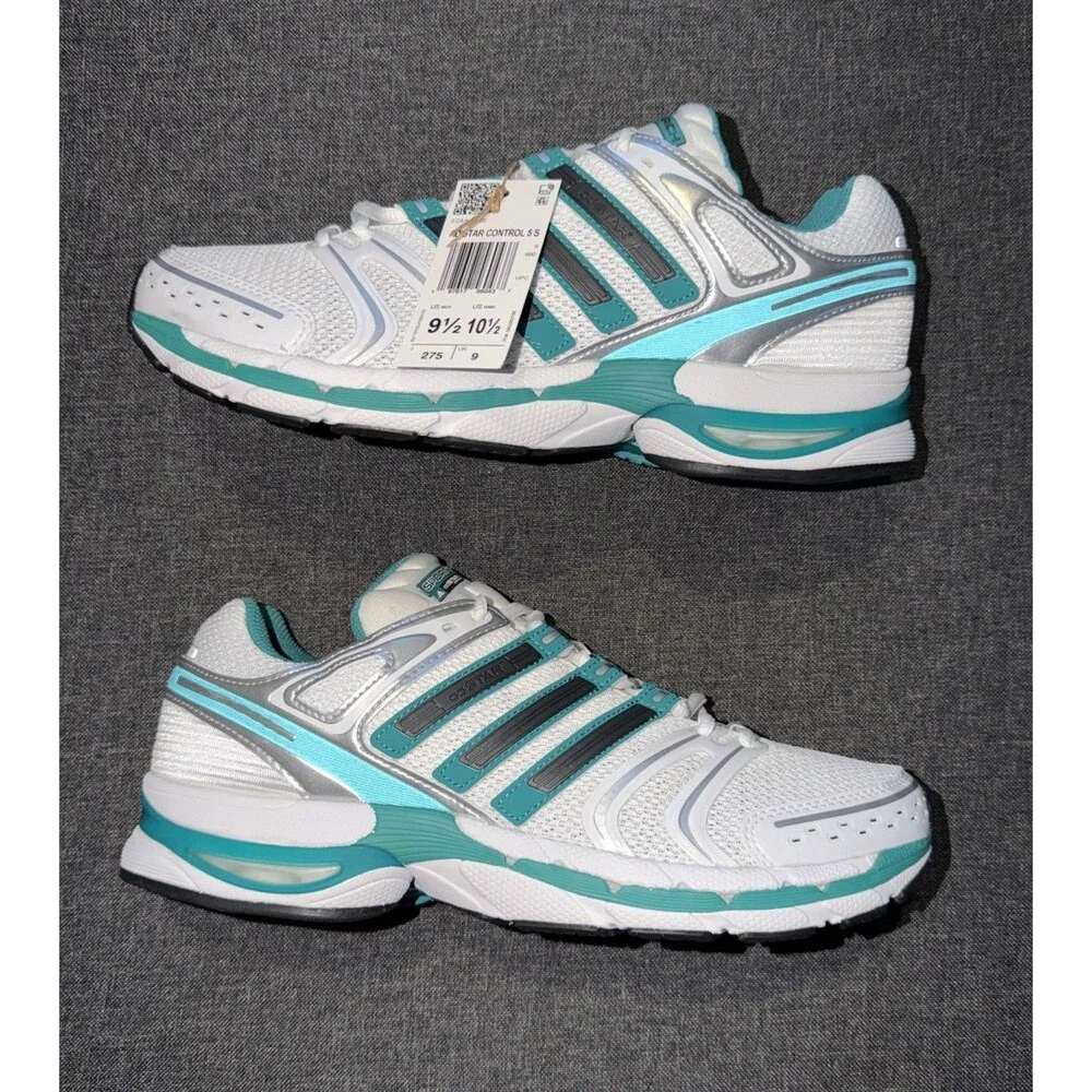 NWT adidas Sporty & Rich Adistar Control 5 Cloud White Pure Teal Sneakers IH9707